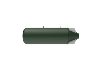 Aerial Bomb on white background. 3d illustration
