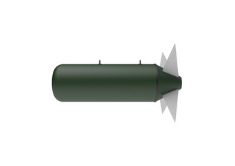 Aerial Bomb on white background. 3d illustration