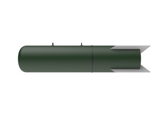 Aerial Bomb on white background. 3d illustration