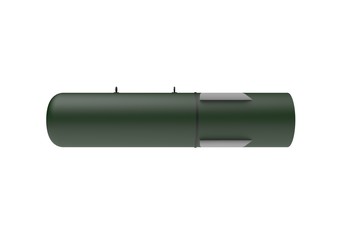 Aerial Bomb on white background. 3d illustration