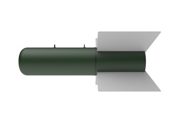 Aerial Bomb on white background. 3d illustration