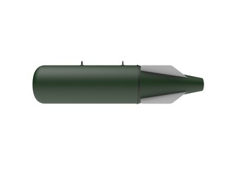 Aerial Bomb on white background. 3d illustration