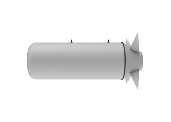 Aerial Bomb on white background. 3d illustration