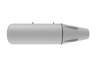 Aerial Bomb on white background. 3d illustration