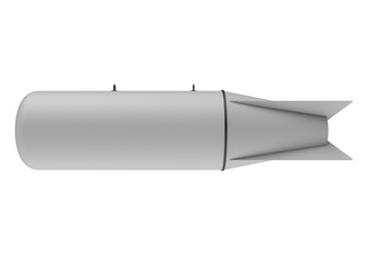 Aerial Bomb on white background. 3d illustration