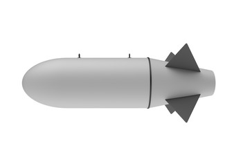 Aerial Bomb on white background. 3d illustration