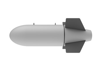Aerial Bomb on white background. 3d illustration