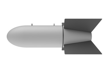 Aerial Bomb on white background. 3d illustration