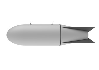 Aerial Bomb on white background. 3d illustration