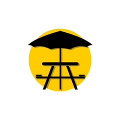 Camping Table icon, sign, logo