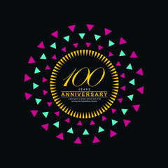 100 Year Anniversary Vector Template Design Illustration