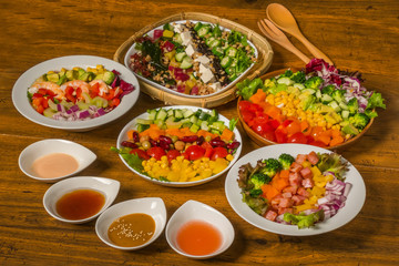 サラダ Beautiful and colorful chopped salad