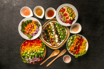 サラダ Beautiful and colorful chopped salad