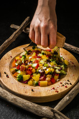 サラダ Beautiful and colorful chopped salad