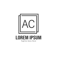 AC Letter Logo Design. Creative Modern AC Letters Icon Illustration
