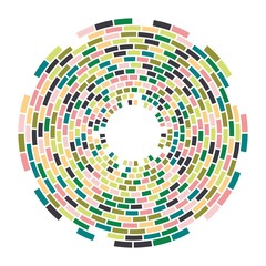 Obraz premium vector abstract colorful mosaic round pattern