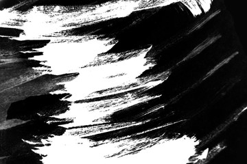 black white paint background texture with grunge brush strokes
