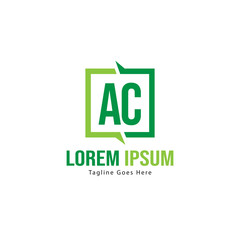 AC Letter Logo Design. Creative Modern AC Letters Icon Illustration