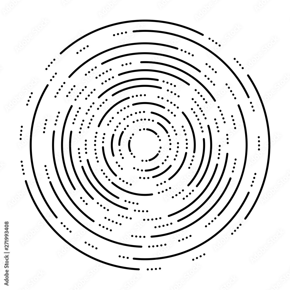 Poster vector abstract radial background of concentric ripple circles
