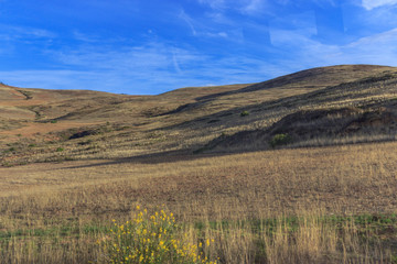 view over the andes in peru