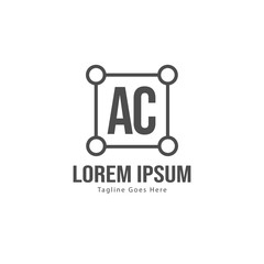 Fototapeta premium AC Letter Logo Design. Creative Modern AC Letters Icon Illustration