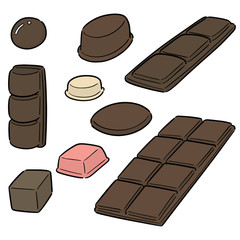 vector set of chocolate