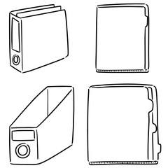 vector set of folder