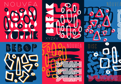 Social Post Layouts with Abstract Shapes