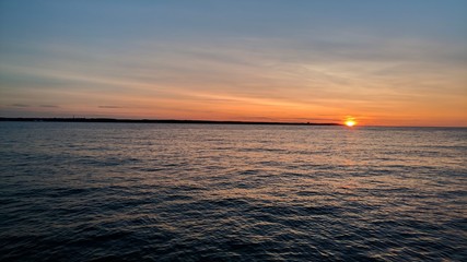 sunset over the sea