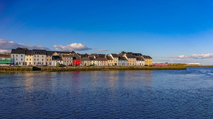 Fototapeta na wymiar The colorful houses of Galway Claddagh in Ireland