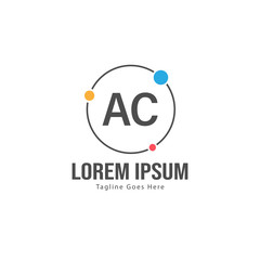 AC Letter Logo Design. Creative Modern AC Letters Icon Illustration