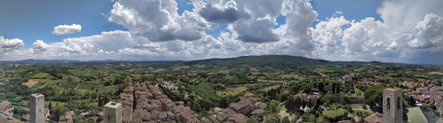 italy tuscany panorma of gimigiano city of towers
