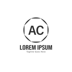 AC Letter Logo Design. Creative Modern AC Letters Icon Illustration
