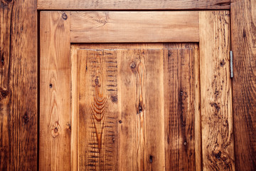 Brown wood texture. Abstract background, empty template. Old crackled wooden texture
