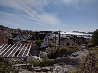 Fototapeta na wymiar view of a ocean island town