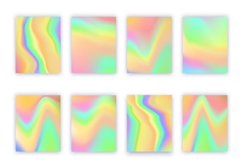 Fototapeta premium Sunny colorful holographic design backgrounds.