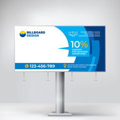 Billboard design, creative banner for outdoor advertising of goods and services, modern geometric background for posting photos and text