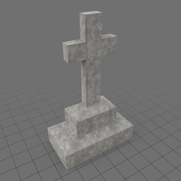 Christian cross tombstone