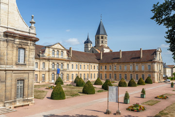 CLUNY / FRANCE - JULY 2015: Medieval abbey in the historic centre of Cluny town, France