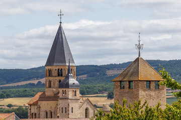 Medieval abbey in the historic centre of Cluny town, France