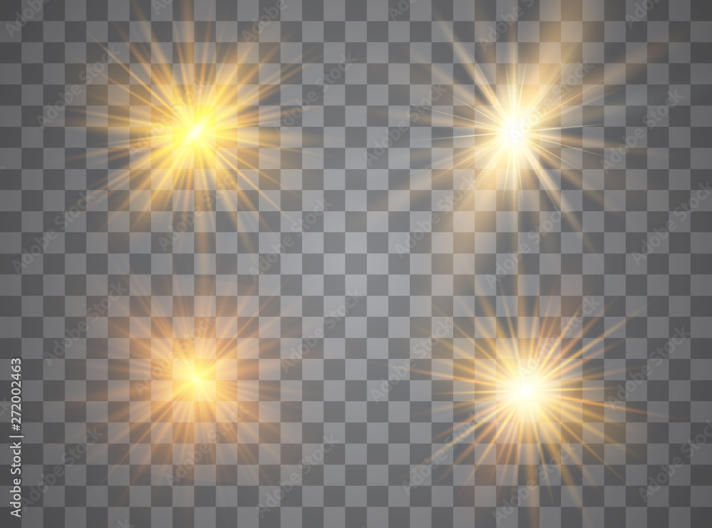 Poster light glow effect stars. vector sparkles on transparent background. christmas abstract pattern. spar