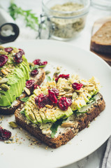 Healthy avocado toasts