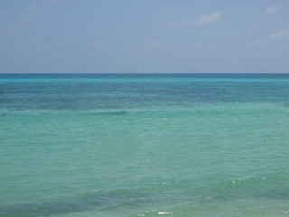 Cozumel island in Quintana Roo, Mexico. Blue turquoise Caribbean sea. 