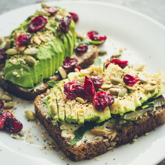 Healthy avocado toasts