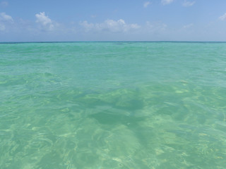 Cozumel island in Quintana Roo, Mexico. Blue turquoise Caribbean sea. 
