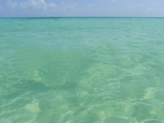 Cozumel island in Quintana Roo, Mexico. Blue turquoise Caribbean sea. 