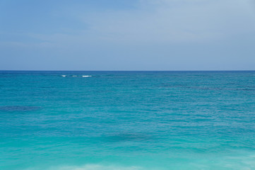 Fototapeta na wymiar Tulum beach at Caribbean sea, Riviera Maya, Quintana Roo, Mexico 