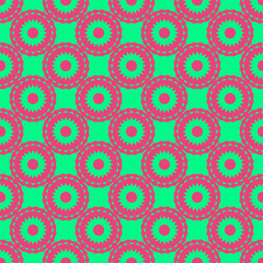 Pink and green floral beauty flat pattern