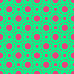 Pink and green floral beauty flat pattern