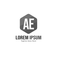 AE Letter Logo Design. Creative Modern AE Letters Icon Illustration